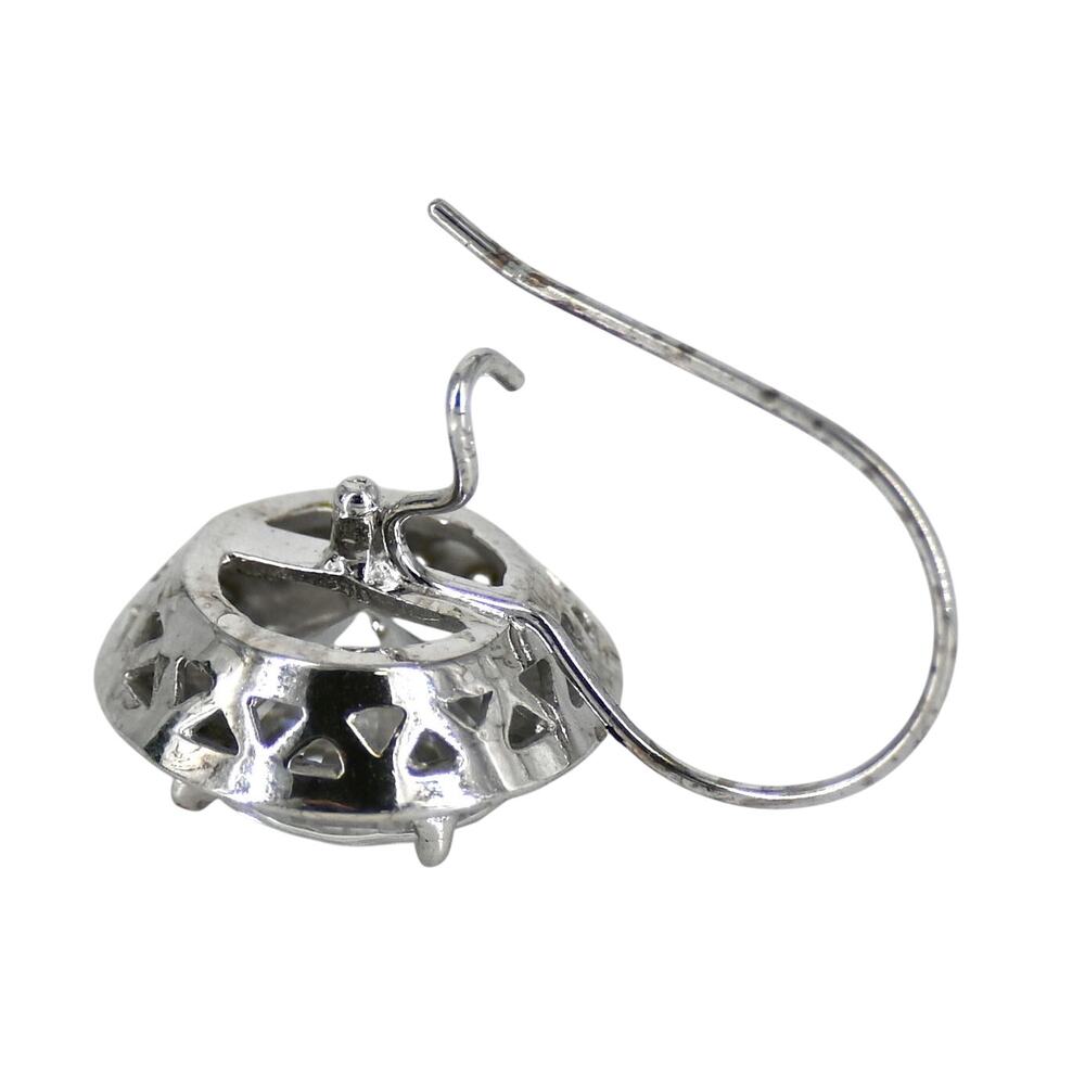 Fantasia by DeSerio Round Cubic Zirconia Elegant Drop Earrings With Box - Picture 8 of 11